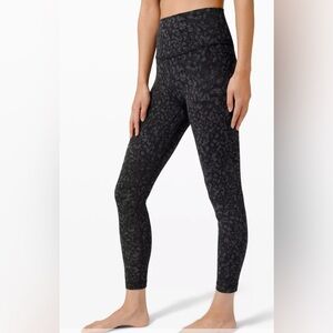 Lululemon Athletica Dark Gray Patterned Leggings